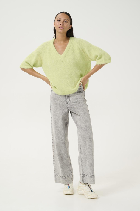 Kaffe groene dames trui