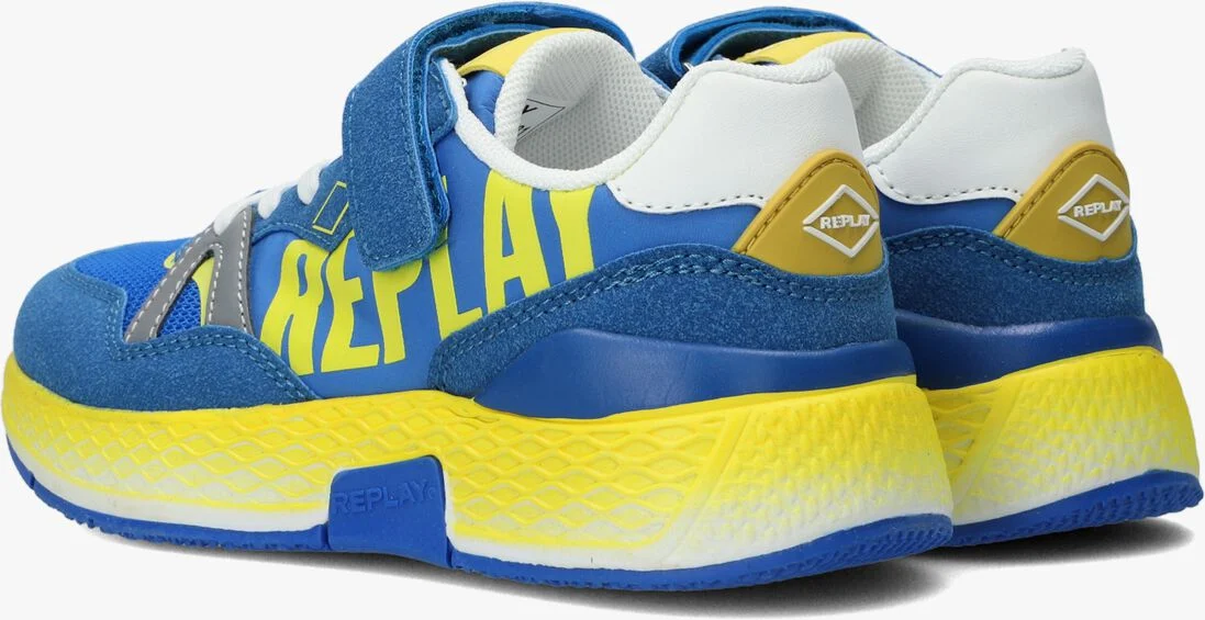 REPLAY blauwe replay lage sneakers hybrid jr nylon