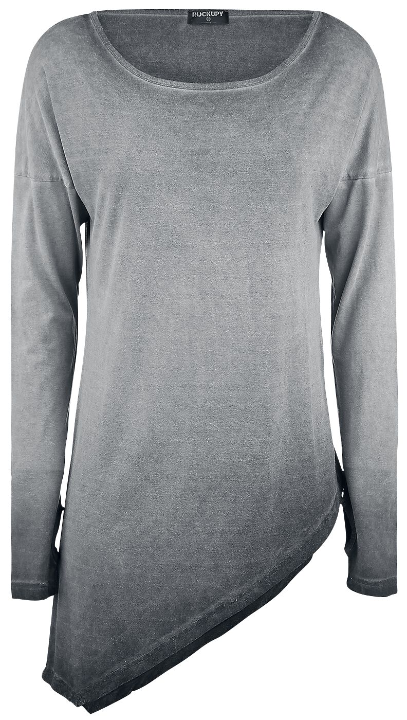 T-Shirt Asymétrique Manches Longues | Rockupy T-shirt manches longues