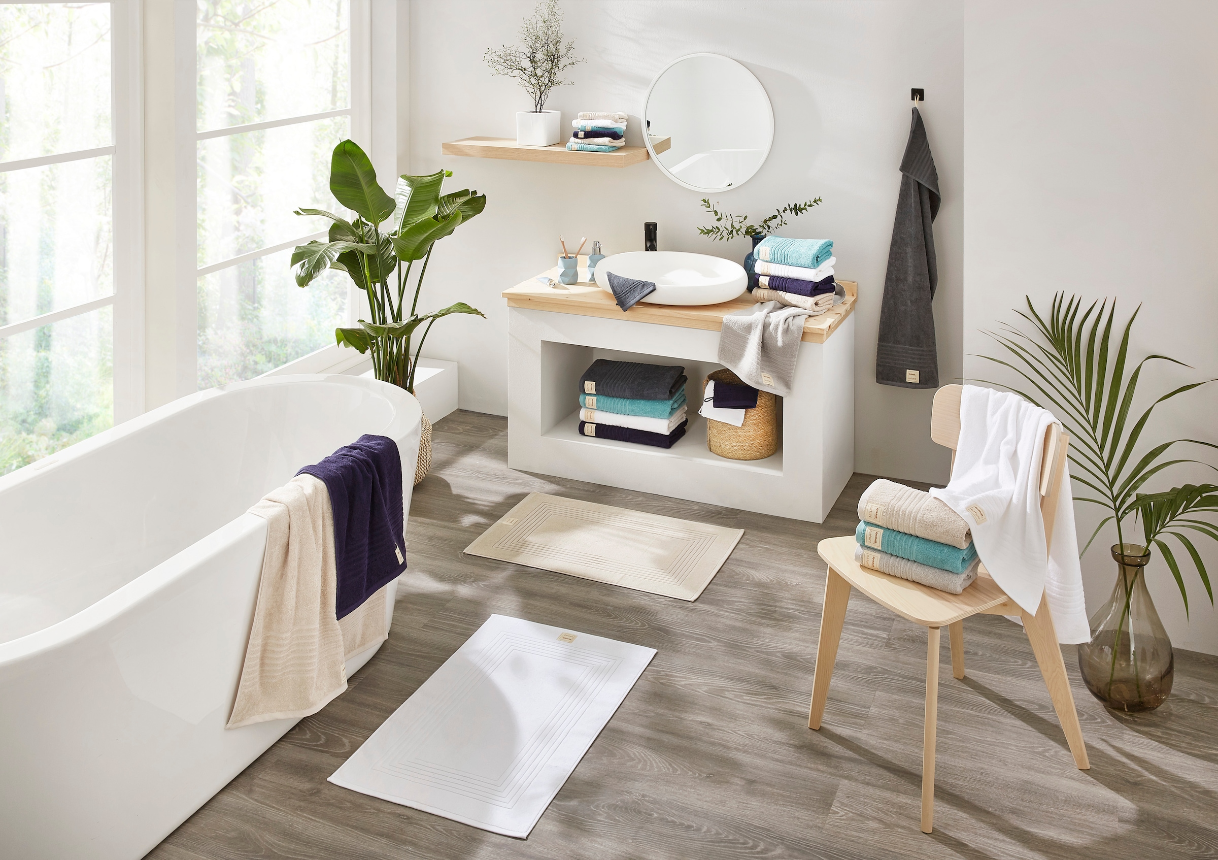 Dyckhoff Handtuch Set »Nature« Set 6 Stk. Frottier 6er Set: 4x Handtücher, je 50 x 100 cm & 2x Badetuch 70 x 140 cm