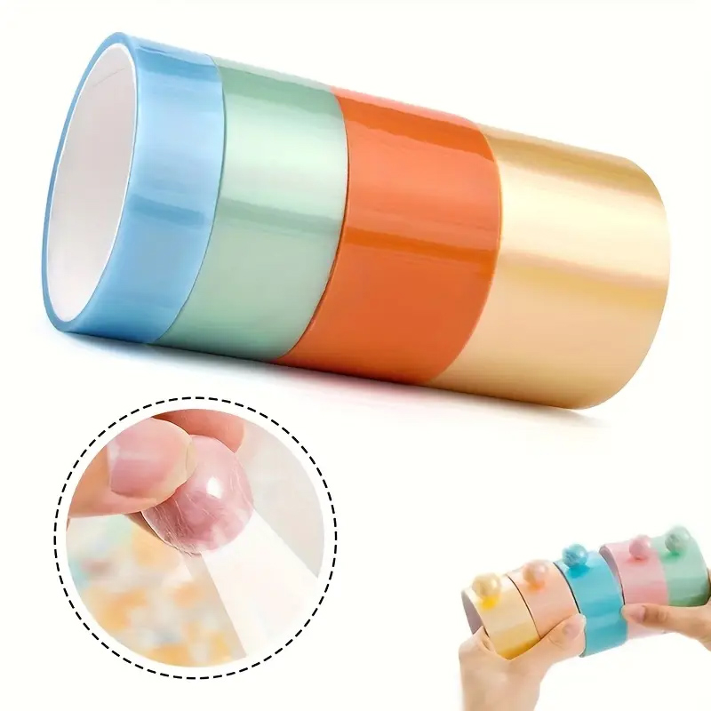 (48x85mm) Anti Stress Klebeband Dekompressions Fidget DIY Bastel Sticky Ball Tape - Assortiert