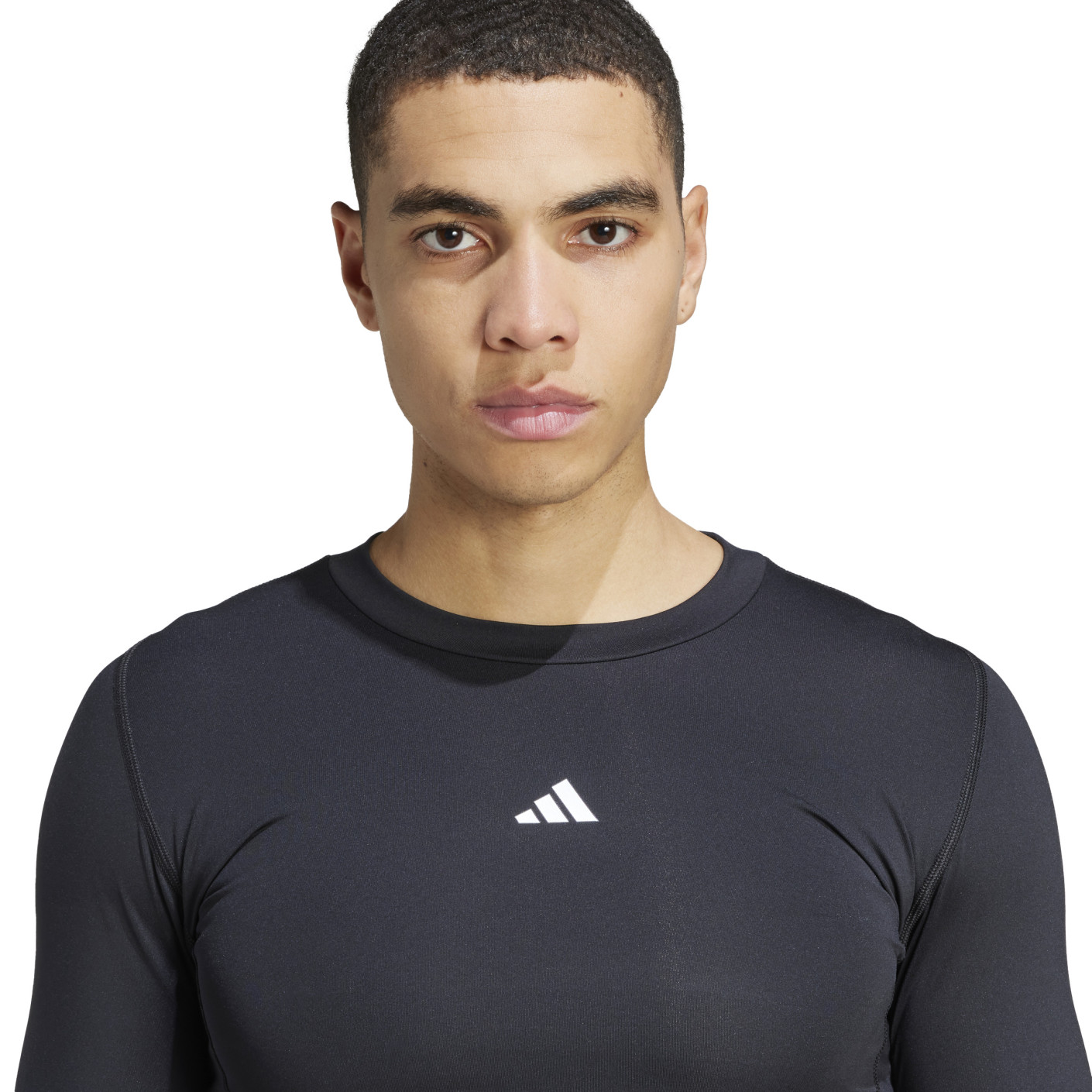 Adidas Techfit Ondershirt Lange Mouwen Zwart Wit