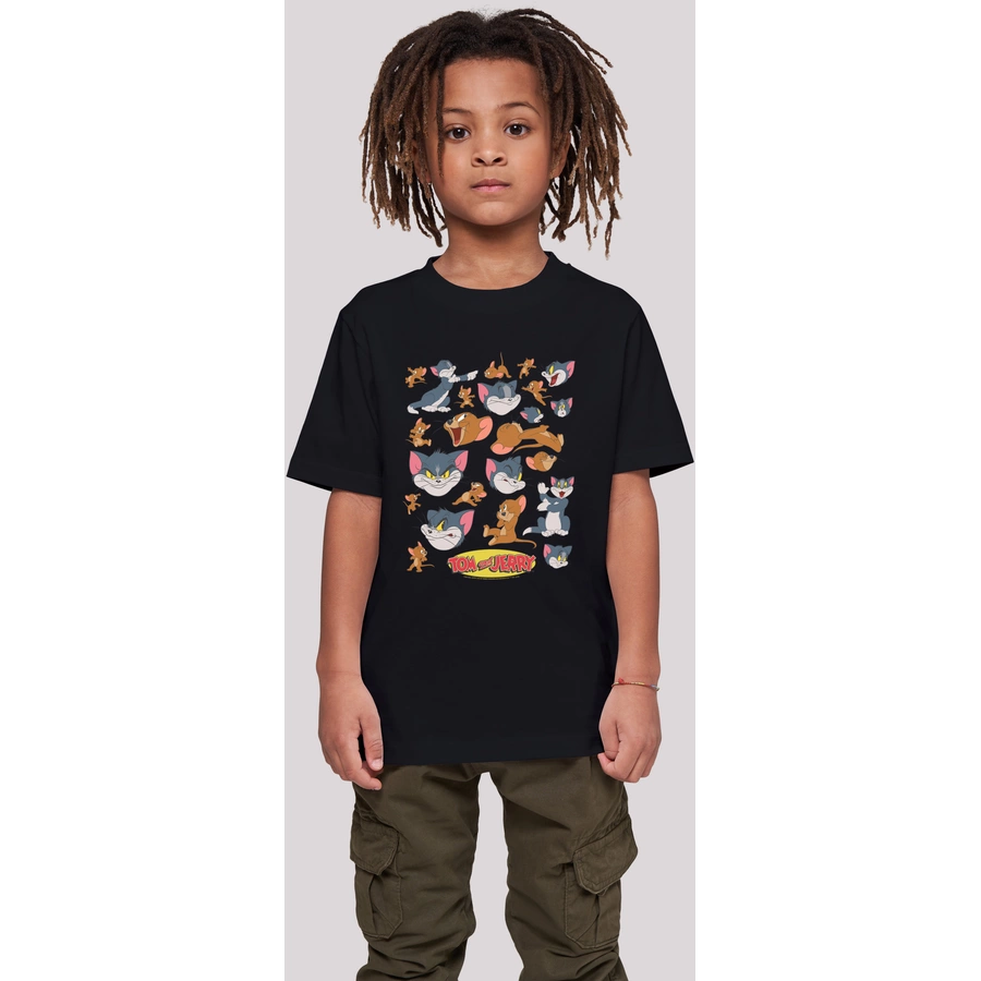 F4NT4STIC T-Shirt Tom and Jerry TV Serie Many Faces schwarz
