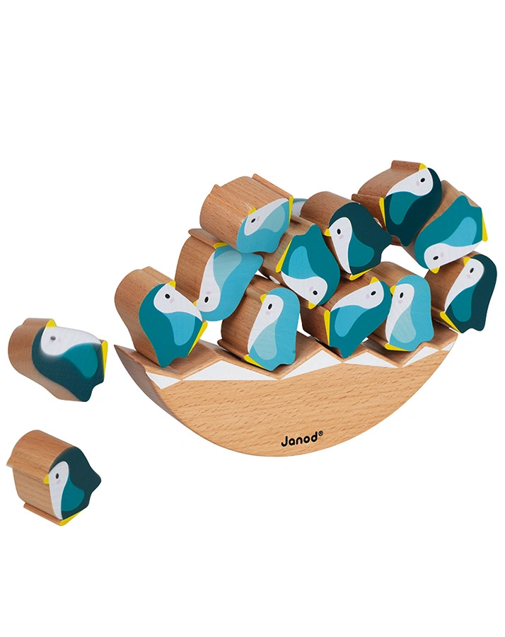 Janod-WWF® Geschicklichkeitsspiel PINGUIN 16-teilig aus Holz