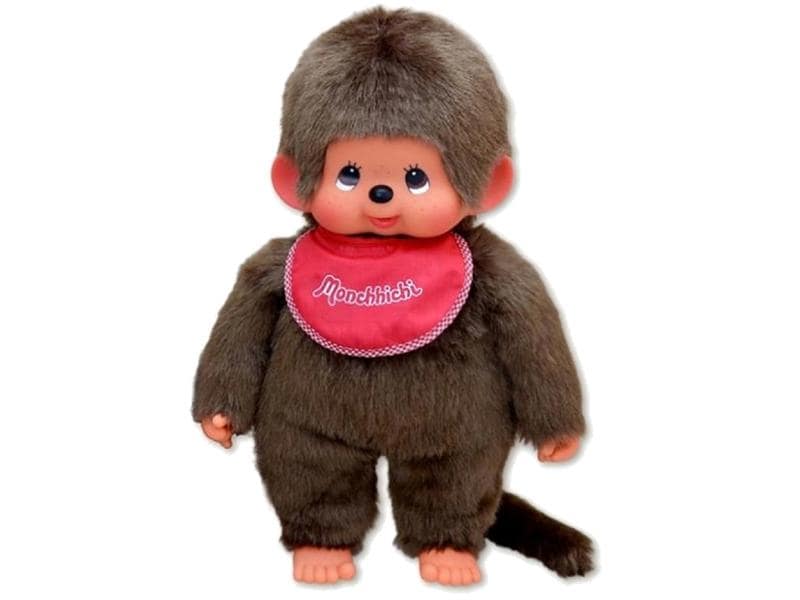 Monchhichi Kuscheltier Classic Boy Red 45 cm Plüsch-Figur mit rotem Latz
