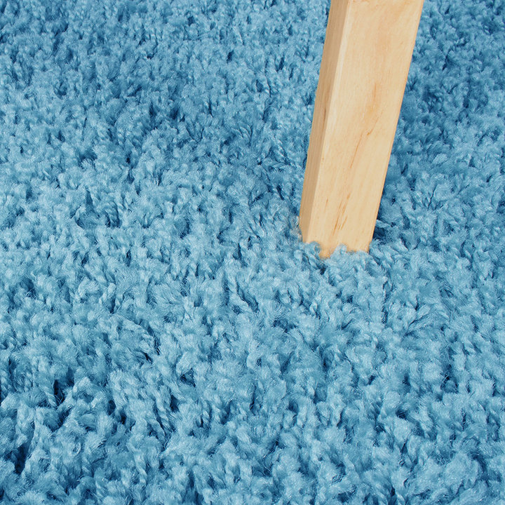 Hoogpolig vloerkleed - Solid Turquoise