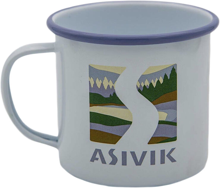 Asivik Asivik Emaljekop Logo Hvid