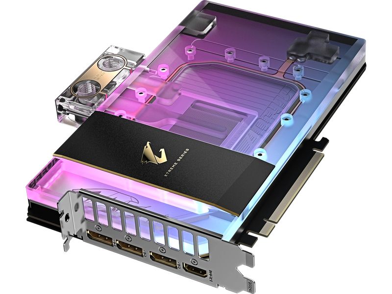 Gigabyte Grafikkarte AORUS GeForce RTX 5090 XTREME WATERFOR Gaming Grafikkarte mit 32 GB GDDR7 Speicher