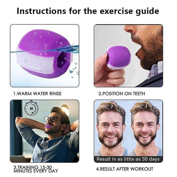 Jawline Exerciser Jaw Trainer - Trening av definerte kjevemuskler