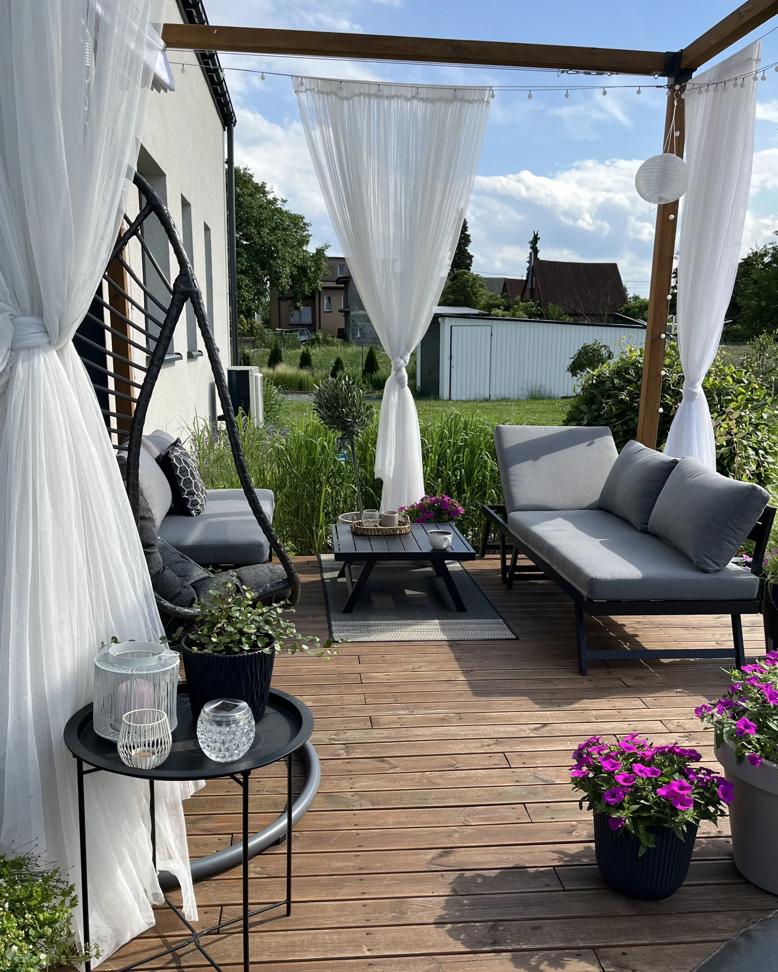 Tuin hoekloungeset met tafel 5-zits COCCORINO Metaal Grijs