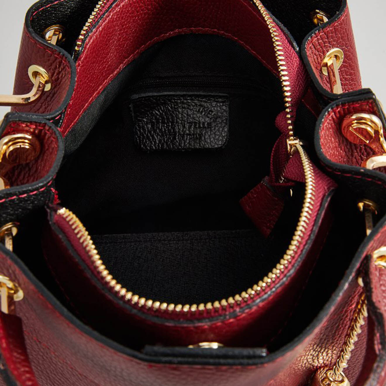 Christian Laurier Sac à main Lamy en Cuir rouge foncé - 27x18x11 cm