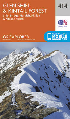 Glen Shiel and Kintail Forest - OS Explorer Map 414 (Sheet map, folded)