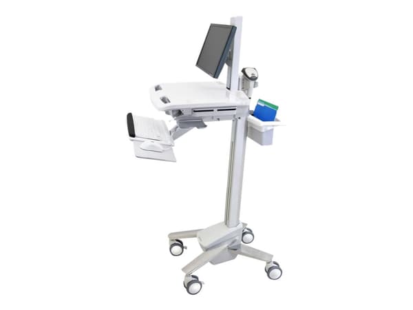 Ergotron StyleView - Vogn - for LCD-skjerm / PC-utstyr - medisinsk - plastikk, aluminium, forsinket stål - grå, hvit, polert aluminium - skjermstørre