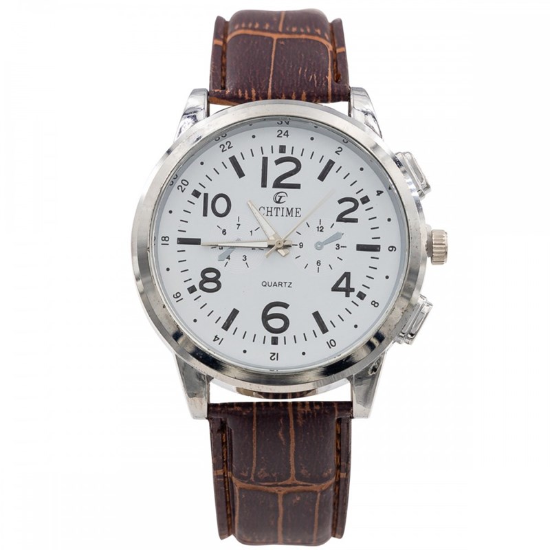 Montre Homme CHTIME bracelet Cuir Marron