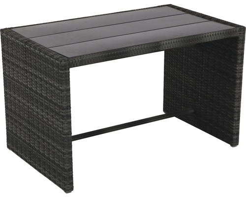Garden Place Carter 3-in-1 multifunctionele balkonmeubelset, 2-4 zitplaatsen, 4-delig, antraciet rotan, inclusief zitkussens