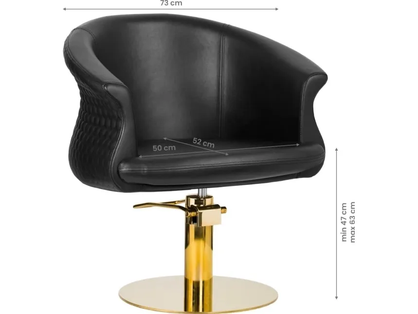Activeshop Gabbiano hairdressing chair Wersal gold black