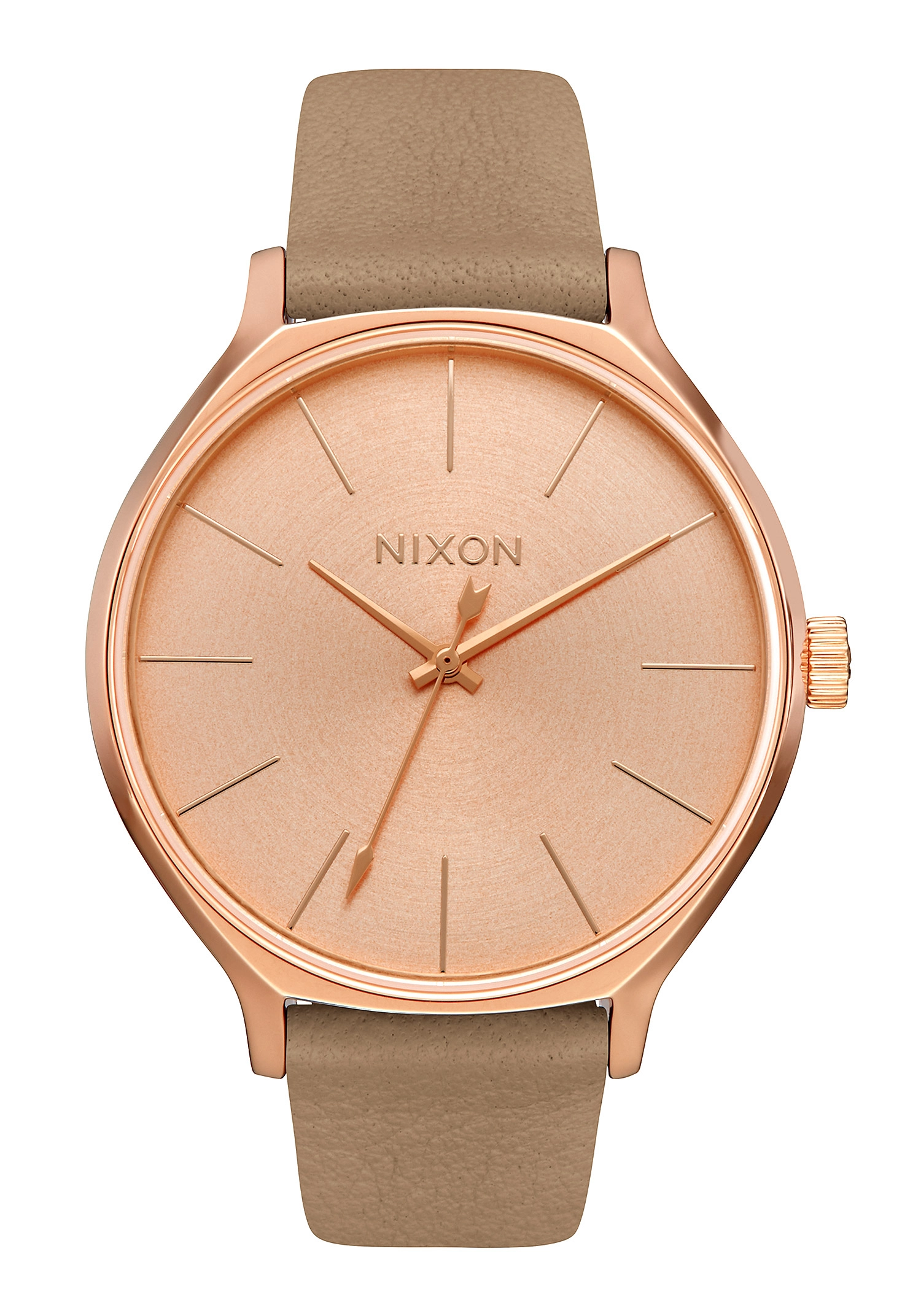 Nixon The Clique Leather Rose Gold / Gray A1250-2239