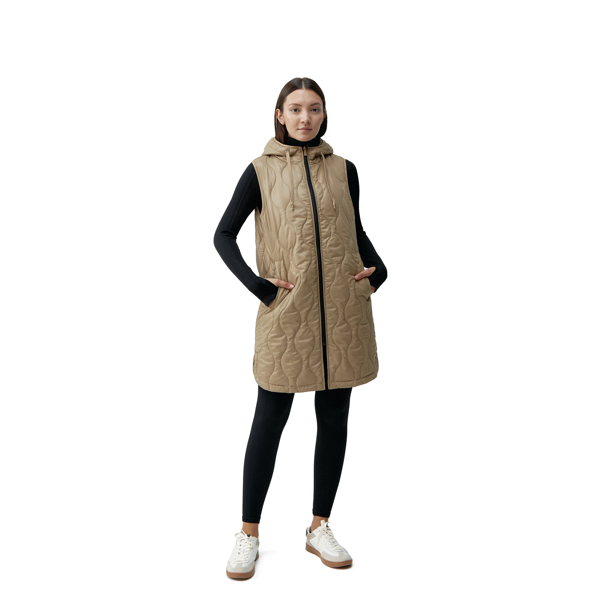 TESSA - Gilet coupe-vent à capuche tessa | Marron