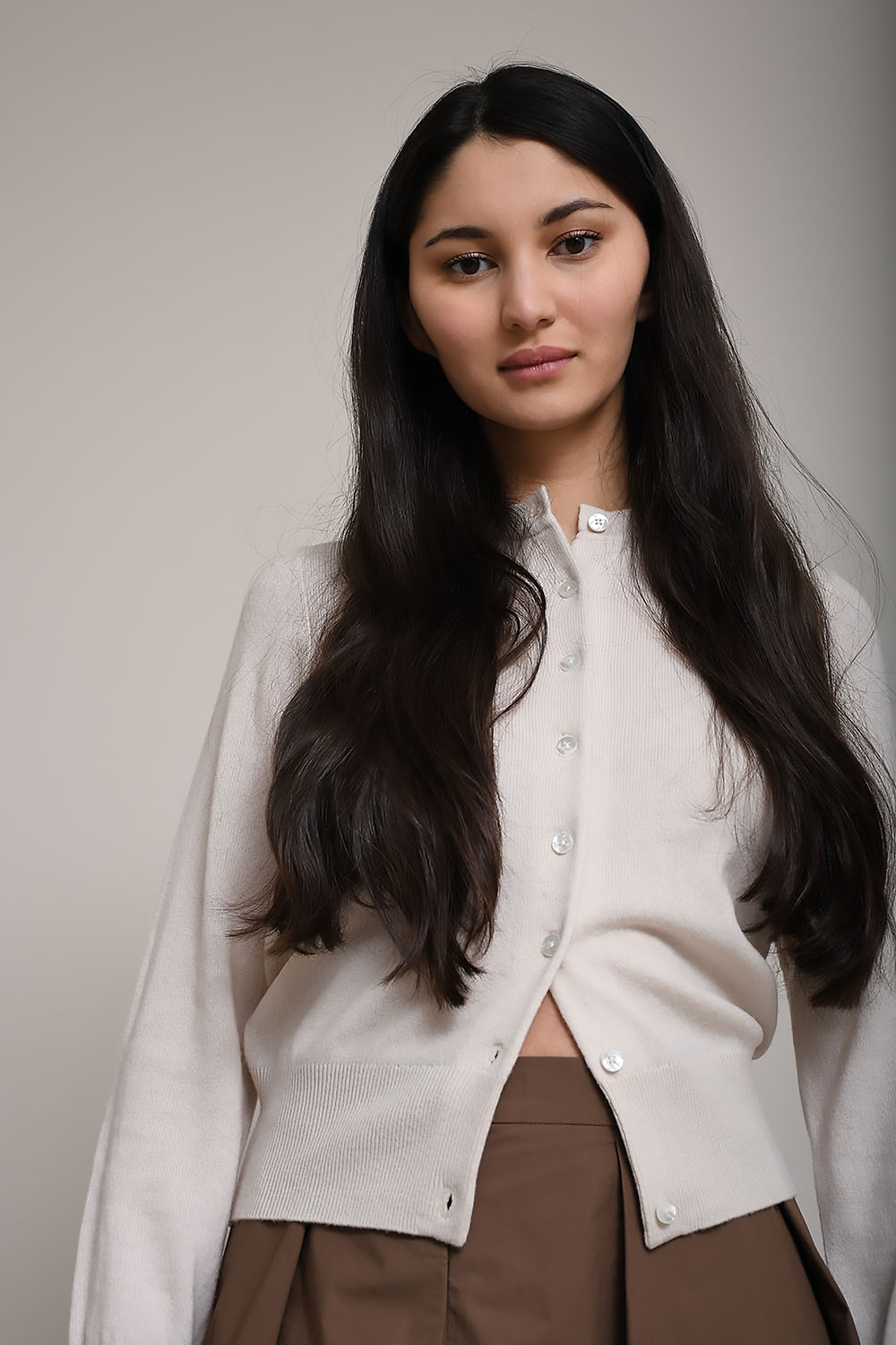 Wool knitted cardigan