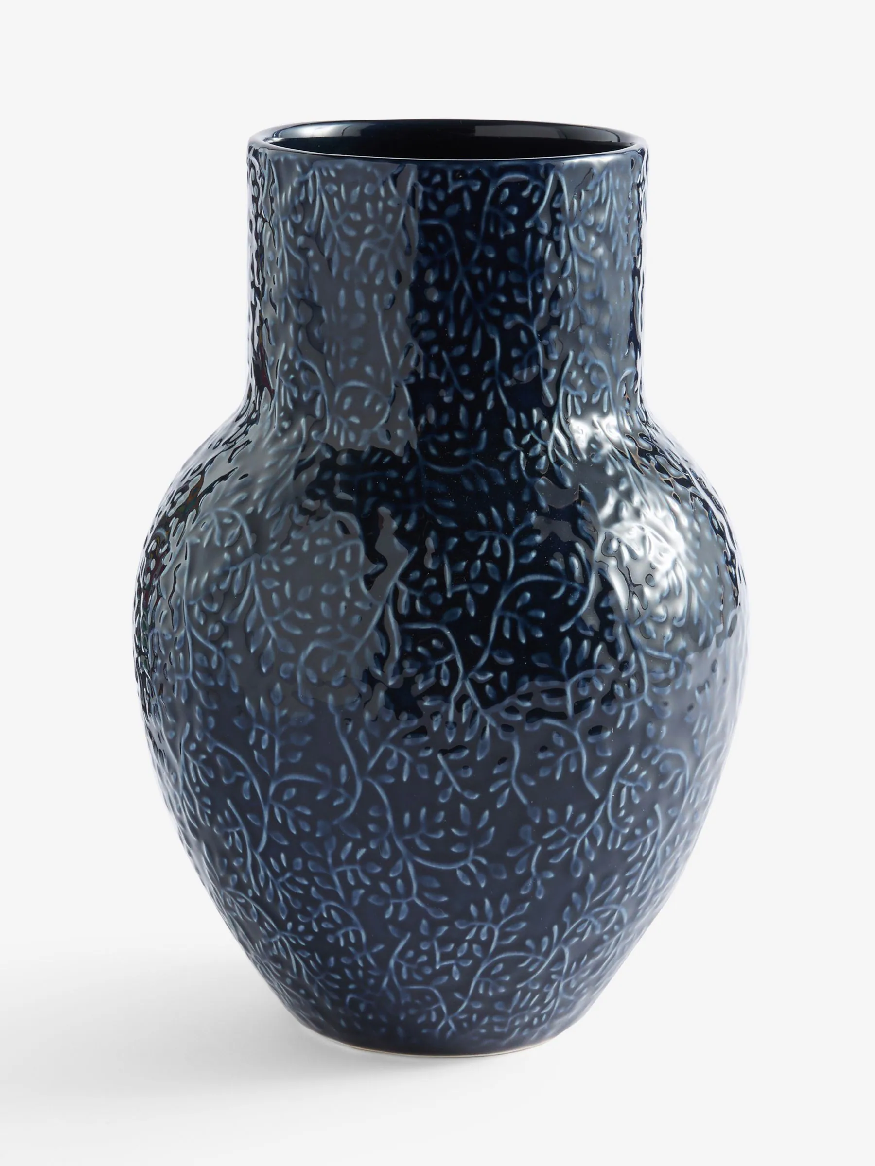 Ceramic Embossed Floral Vase