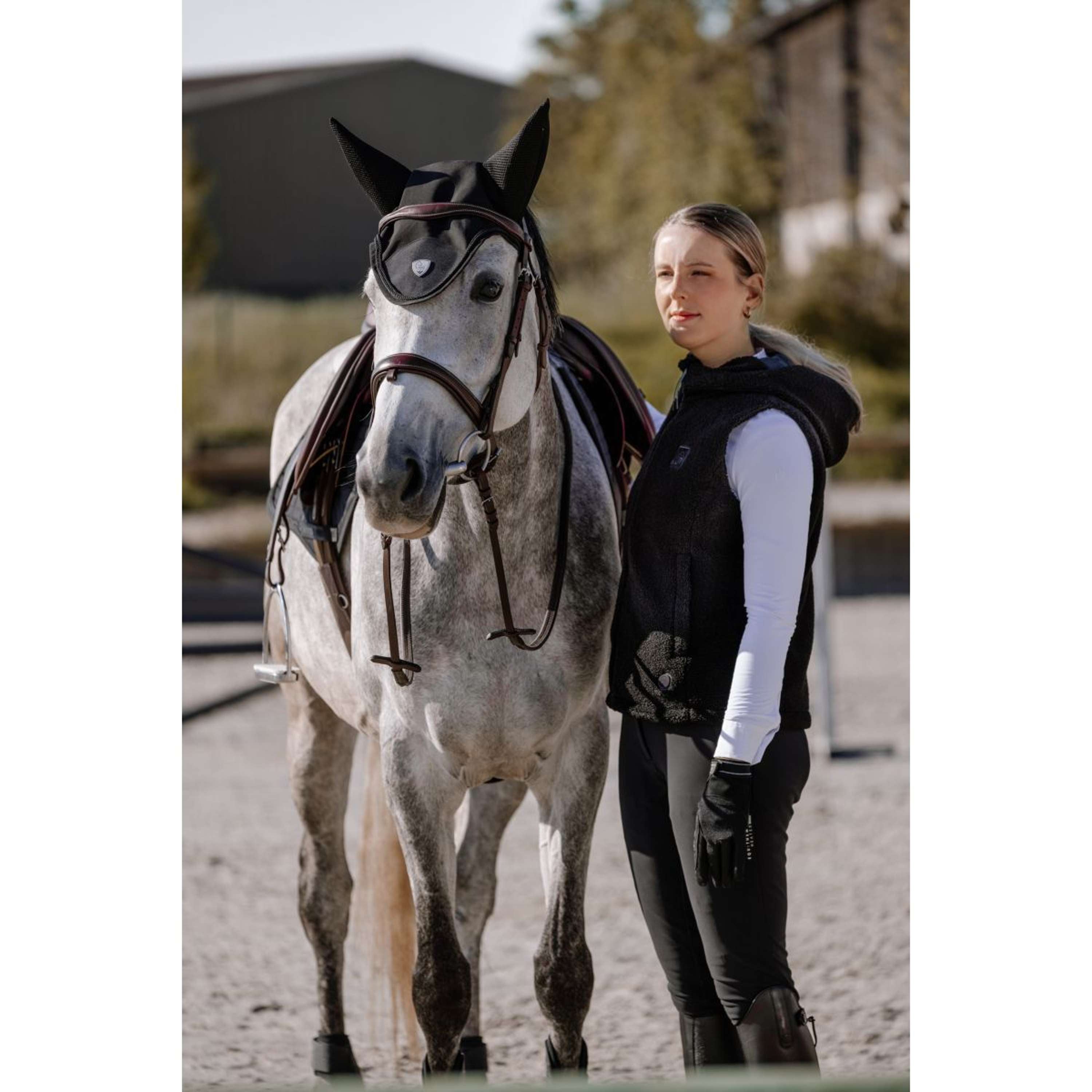 EQUITHÈME Verwarmde Bodywarmer Valery Zwart