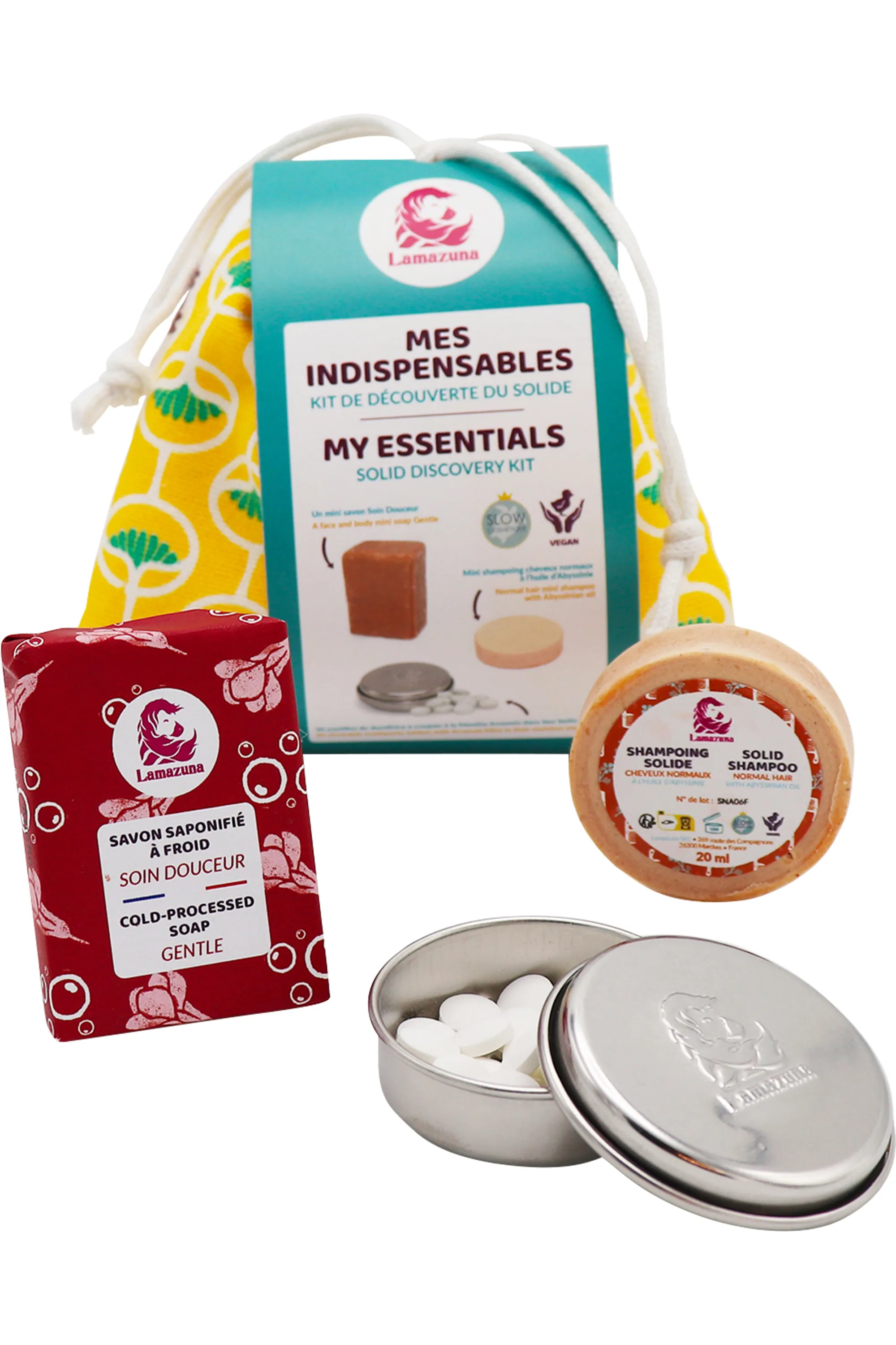 Lamazuna Kit découverte Mes indispensables objectif zéro déchet-90 g
