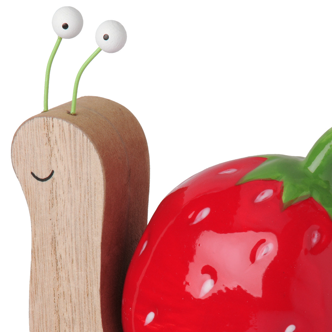 My Home Deko-Schnecke mit Erdbeere aus Keramik rot