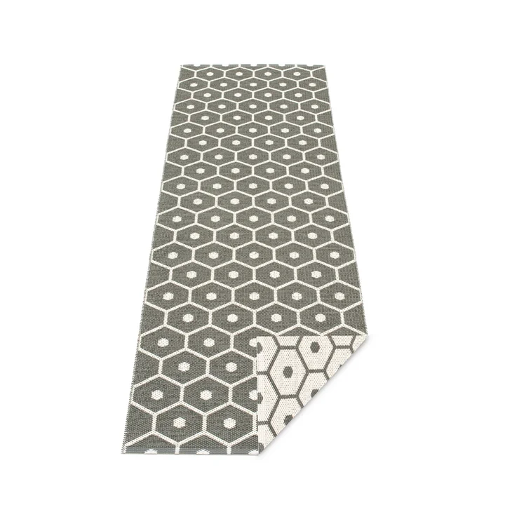 Pappelina - Honey Wendeteppich, 70 x 225 cm, pale turquois / vanilla