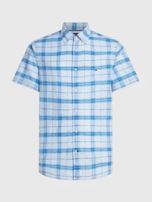 Camisa xadrez de manga curta com corte regular