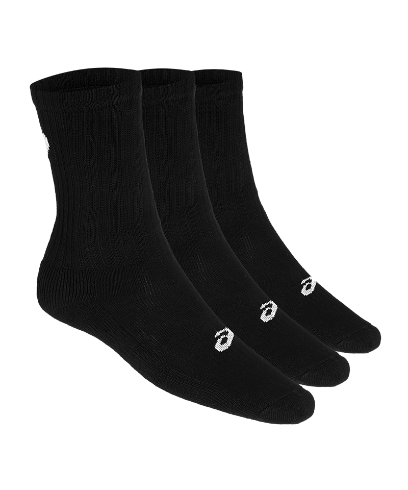 Asics 3er Pack Crew Sock Socken Schwarz F0900