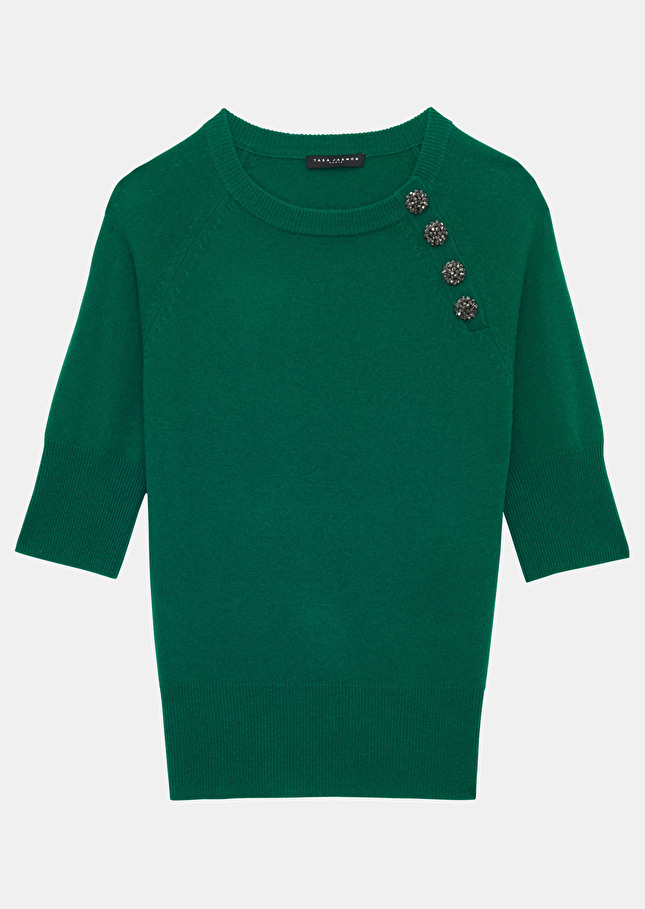 Pull Pastellevert en laine