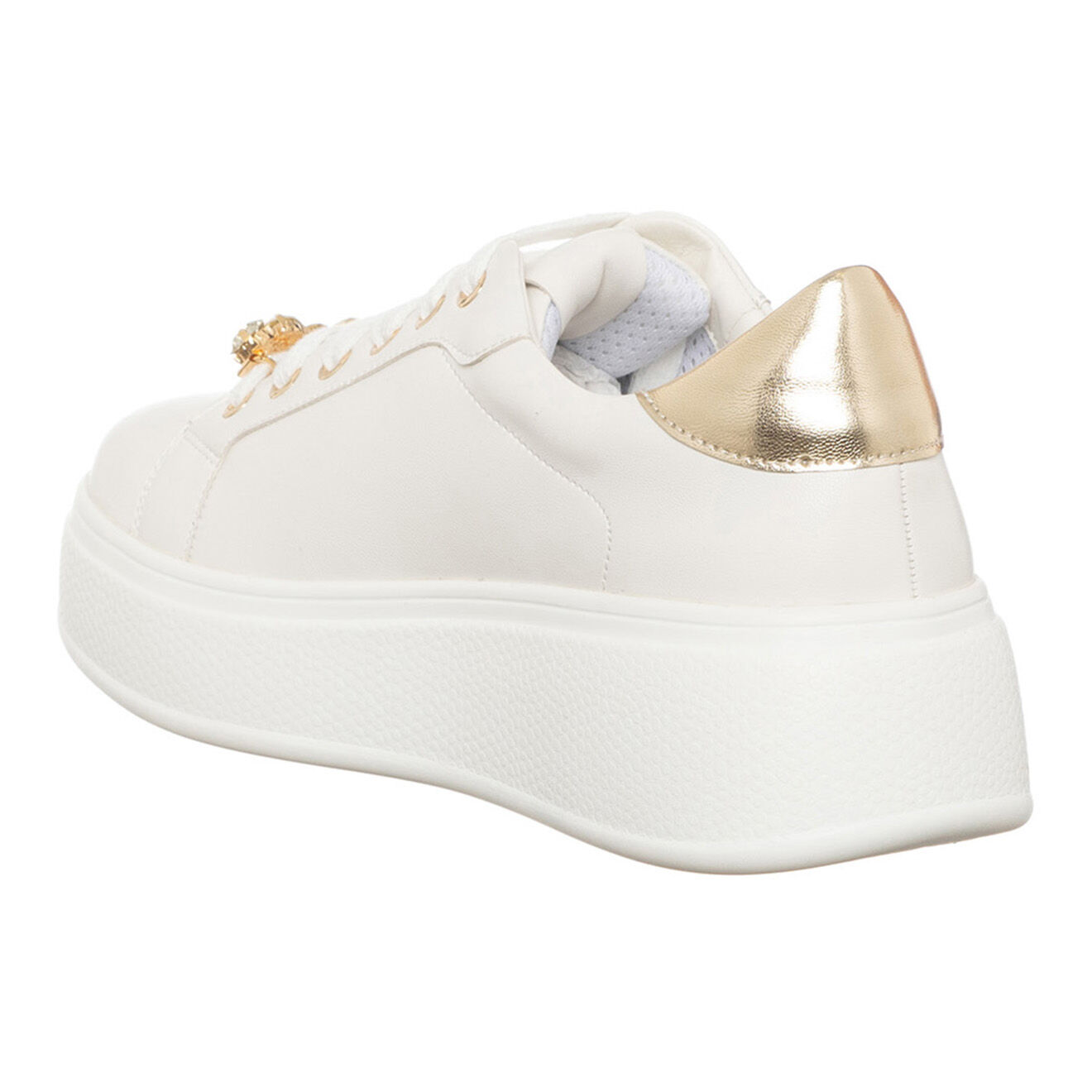 Loretta by Loretta Sneakers Noa écru/doré - Plateforme 5 cm