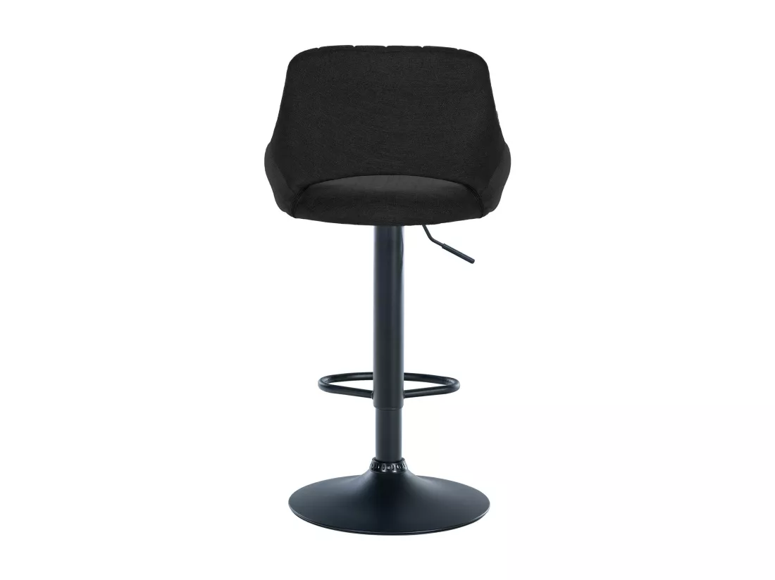 Tabouret de bar - Tissu & Noir - Noir - Milet