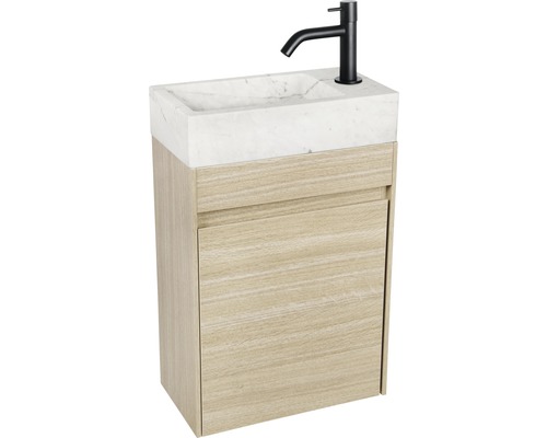 Wastafelmeubel Verschil HURA L BxHxD 39,5 x 52 cm x 21,5 cm Frontkleur eiken