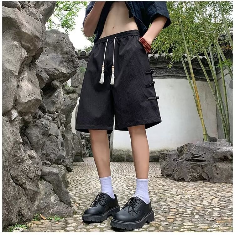 emeisa - Shorts met effen knoop en halfhoge taille