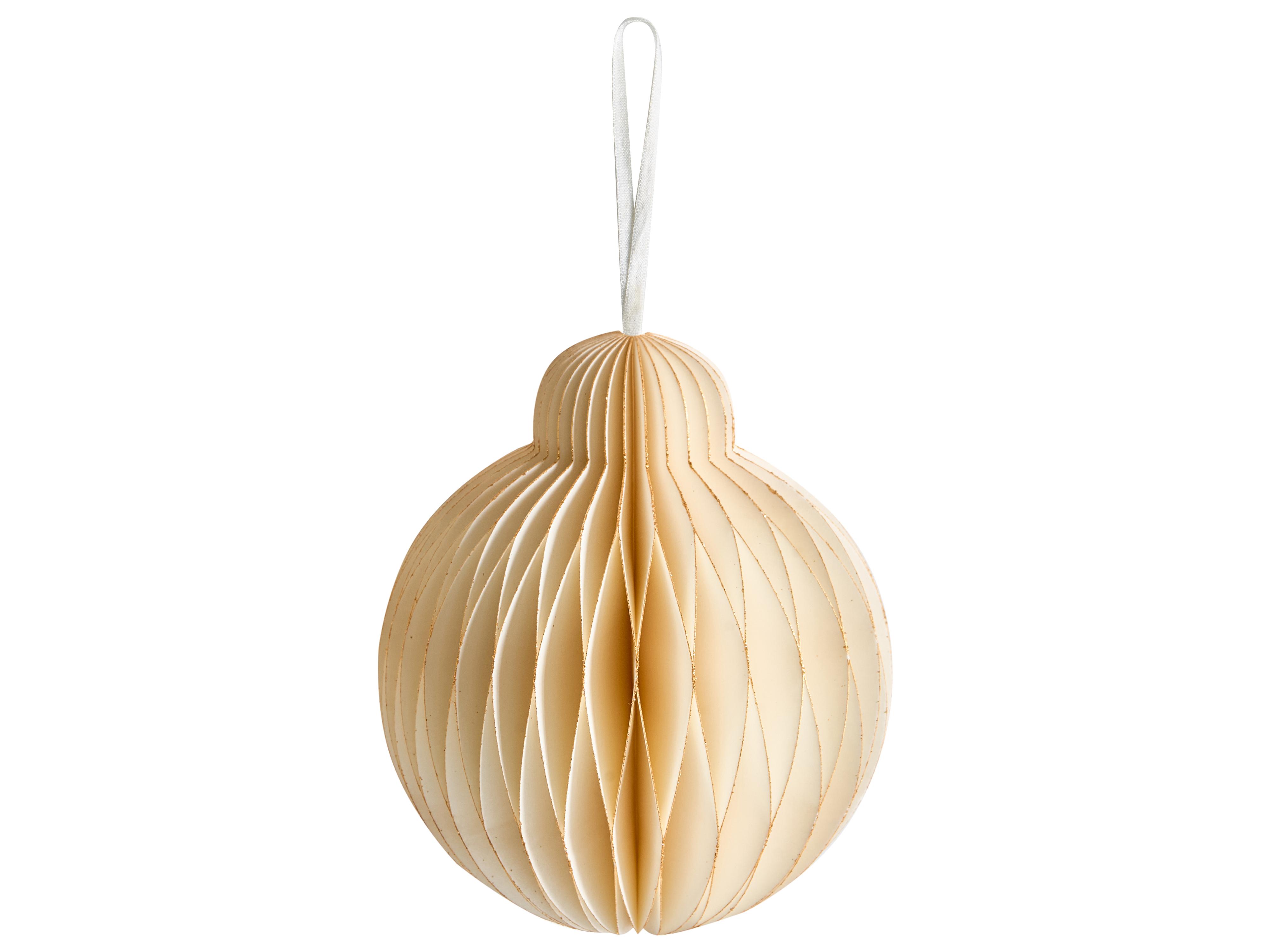 Set van 20 kerstornamenten JOLSTRA Papier Beige