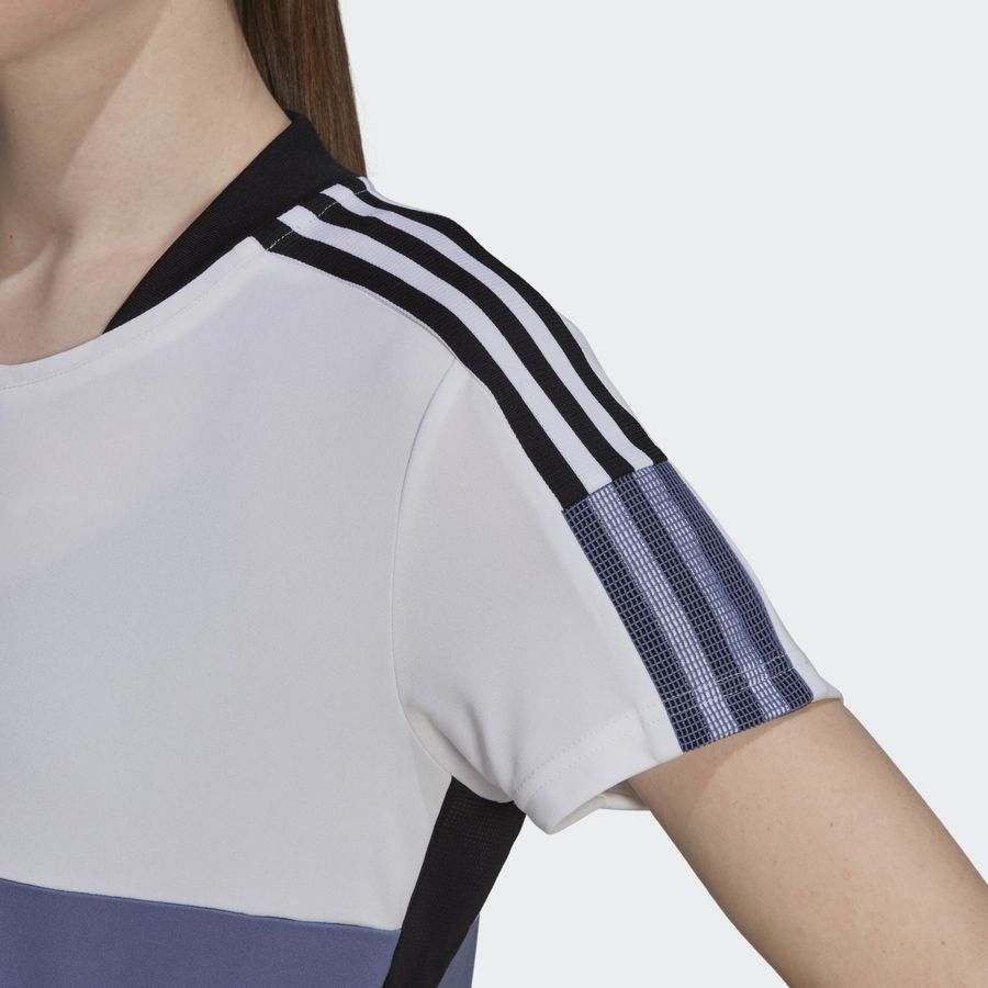 adidas T-shirt d'Entraînement Tiro Blocking - Blanc/Violet Femme
