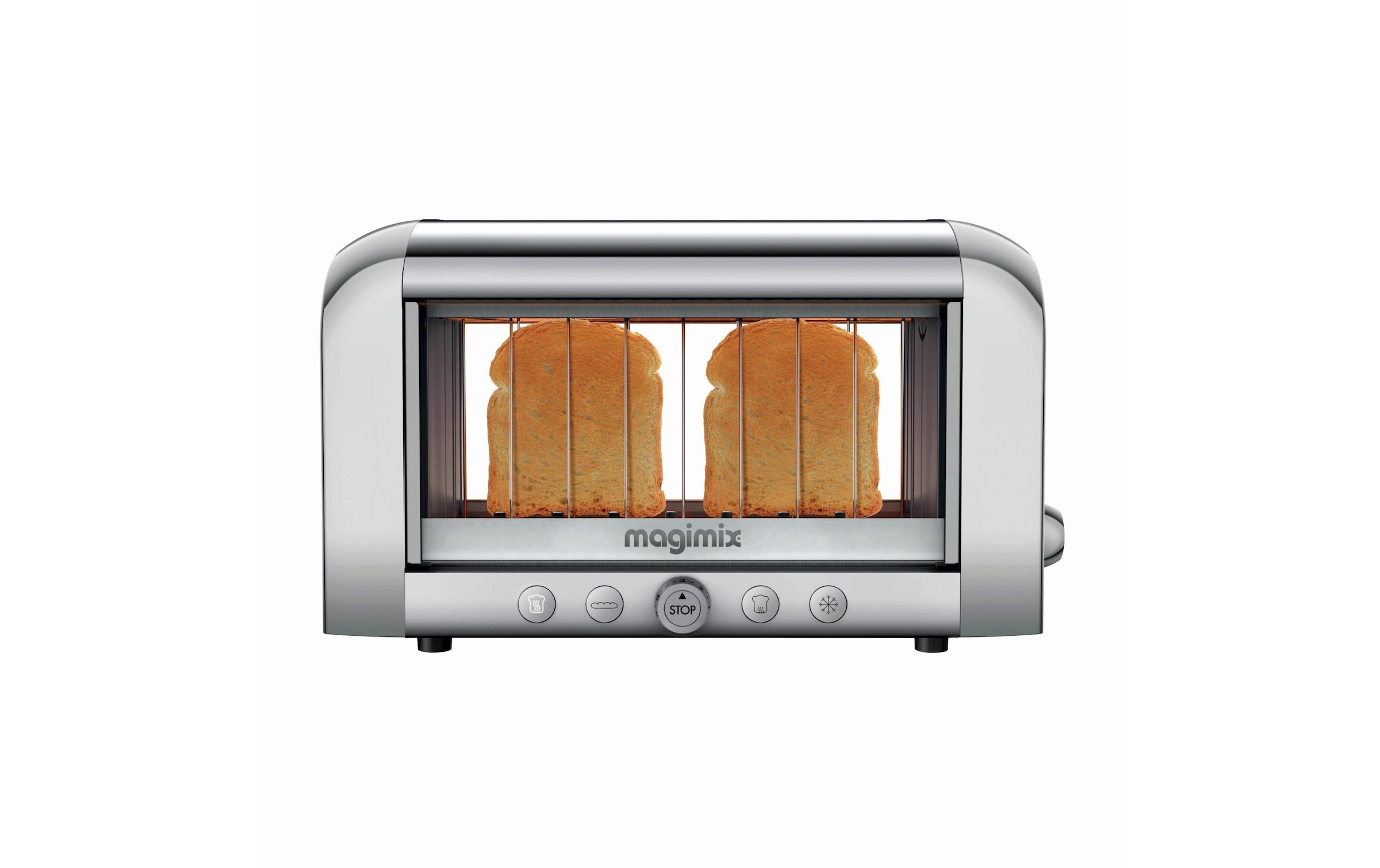 Toaster »Magimix Vision 111538 Silberfarben« für 2 Scheiben 1450 W Panoramafenster