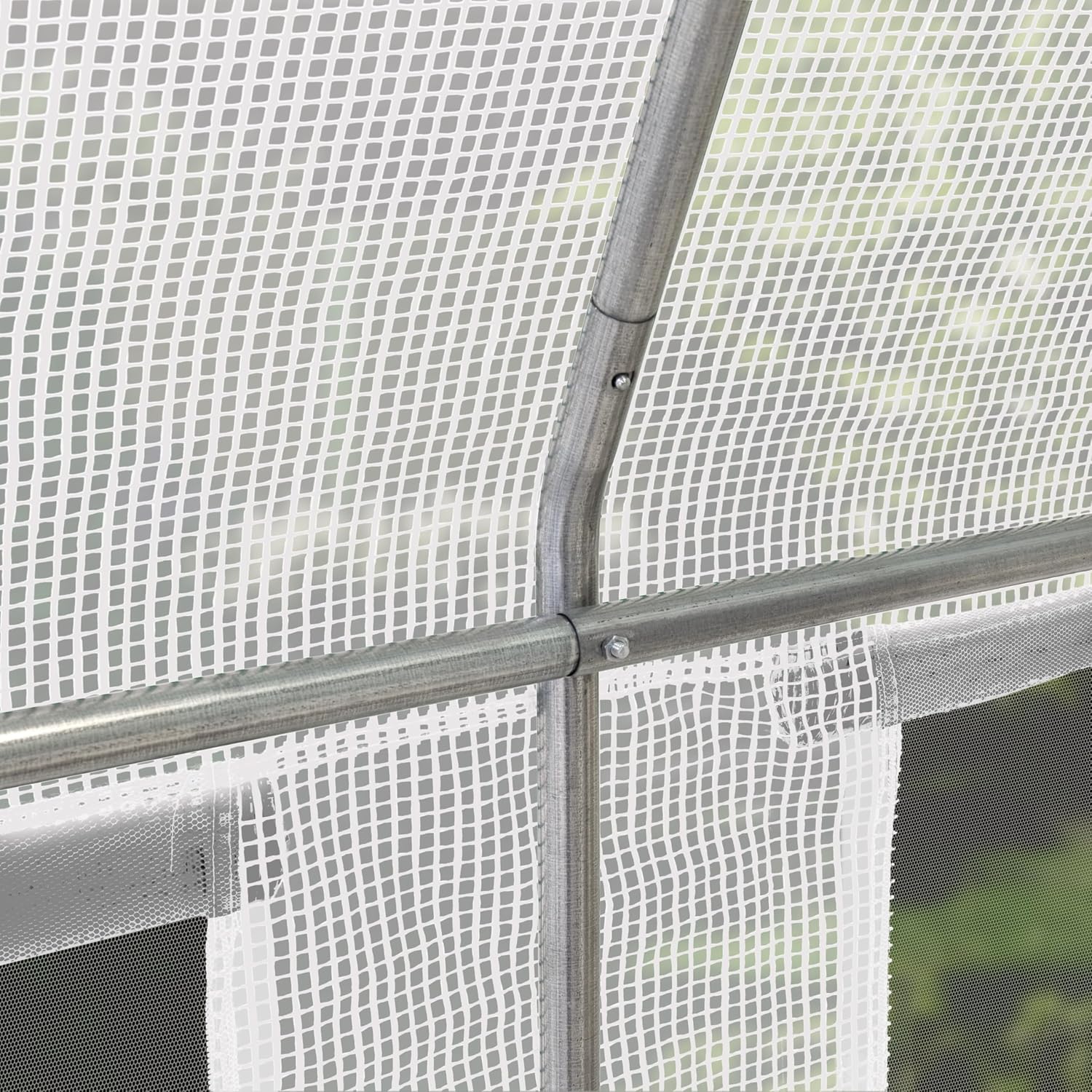 TOOLPORT Foliengewächshaus Gewächshaus 3x8m Premium mit schwenkbarer Türkonstruktion PE-Plane 180 g/m² weiß transparent