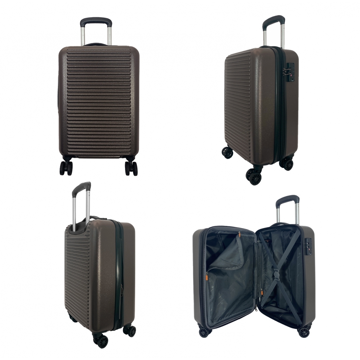 David Jones Lot 3 valises rigides extensibles dont 1 cabine David Jones TSA