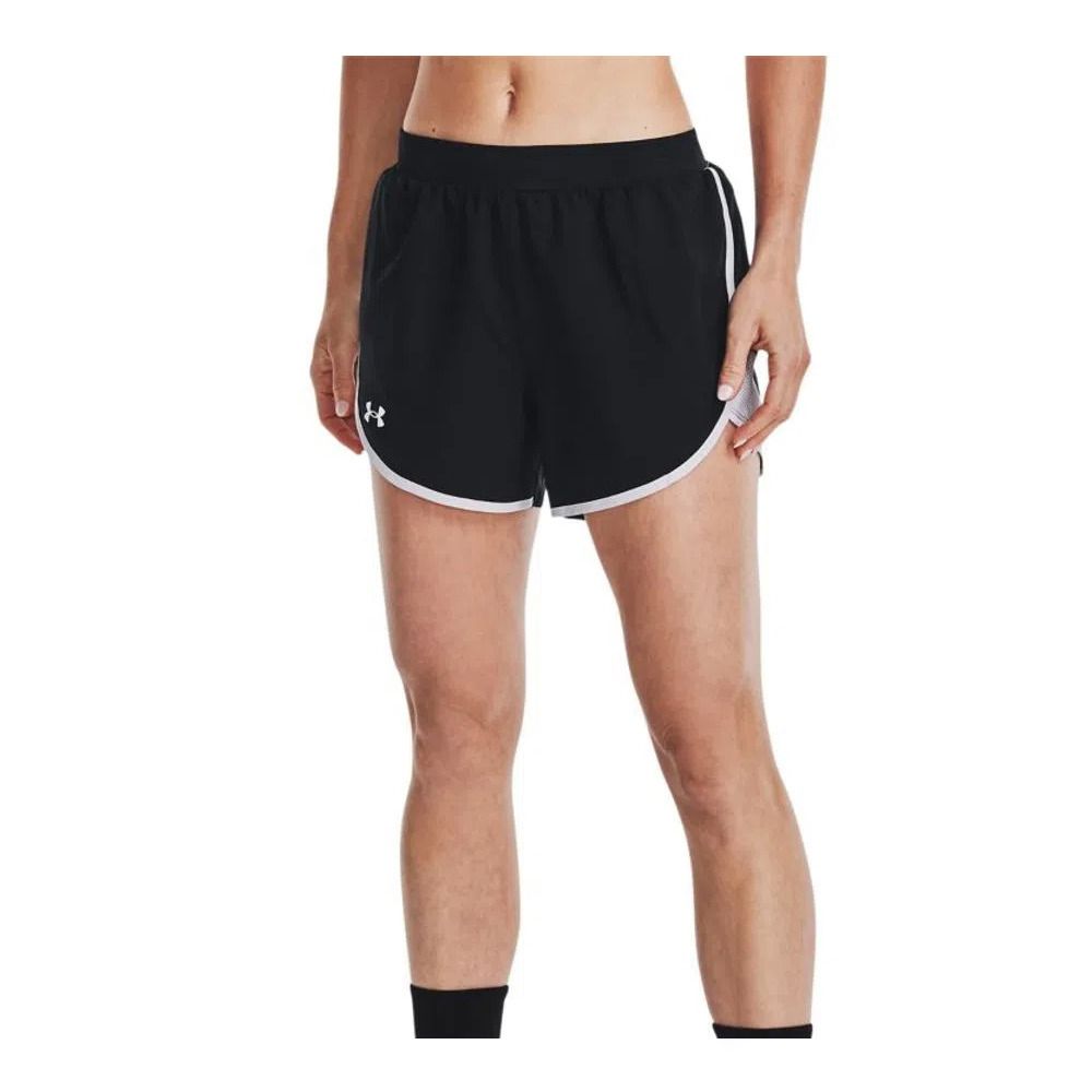 Under Armour UA FLY BY ELITE 5'' - Short Femme black/white/reflective