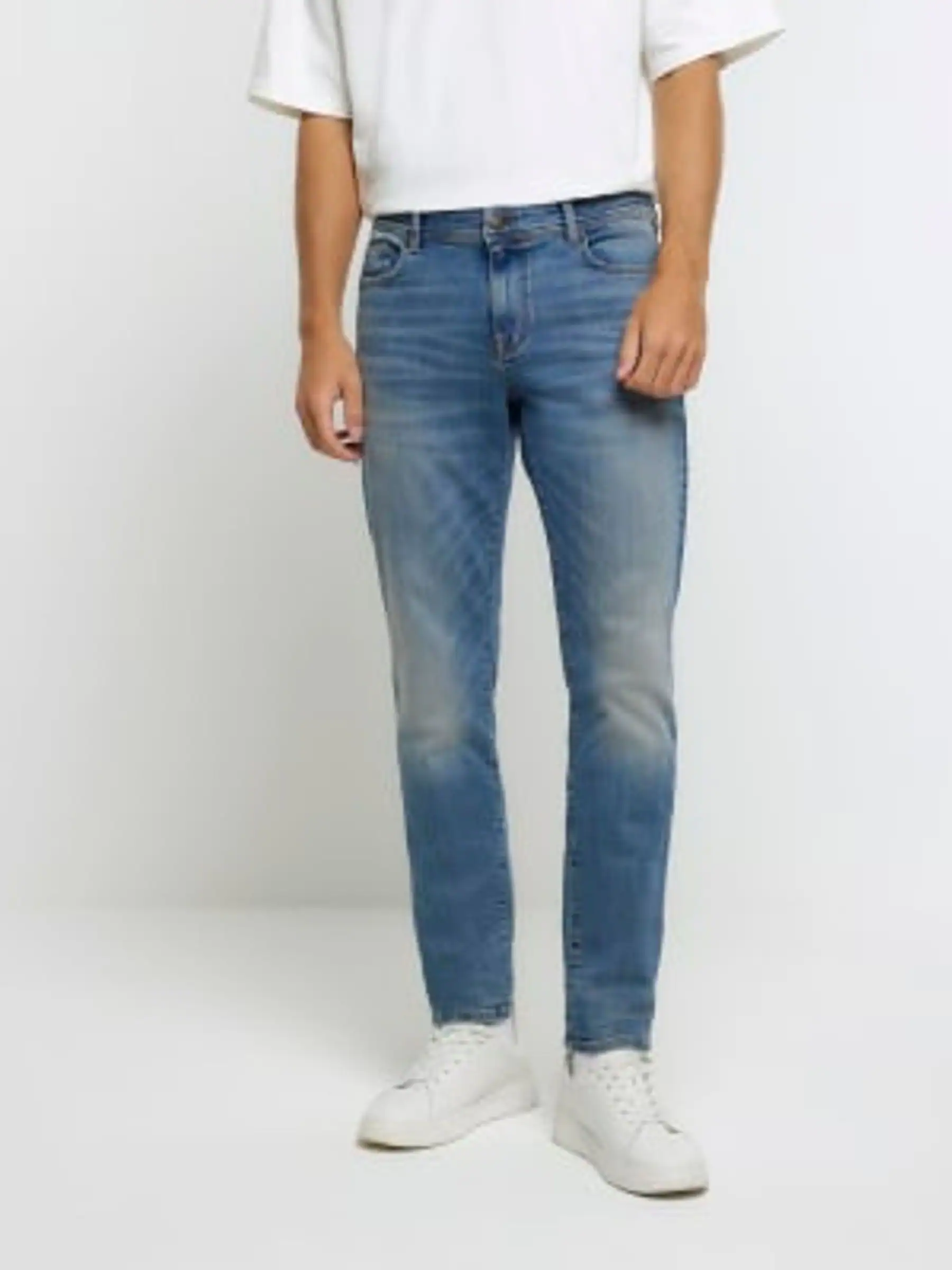 Blauw - River Island - Skinny-fit stretch jeans