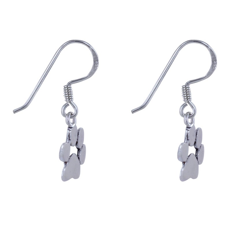 Boucles d'Oreilles Argent Patte de Chien