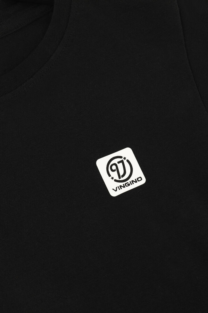 VINGINO zwarte vingino t-shirt b-basic-tee-rnss