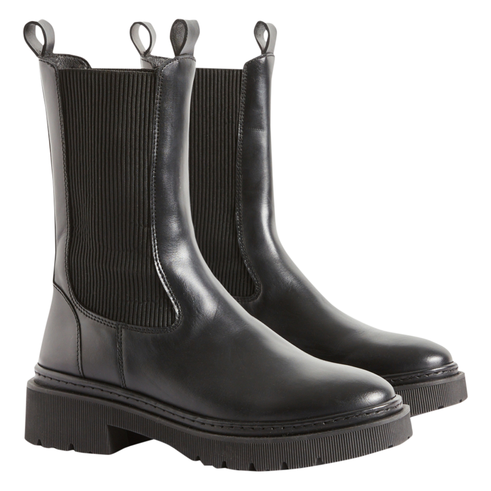 Bottines Chelsea en cuir| Noir