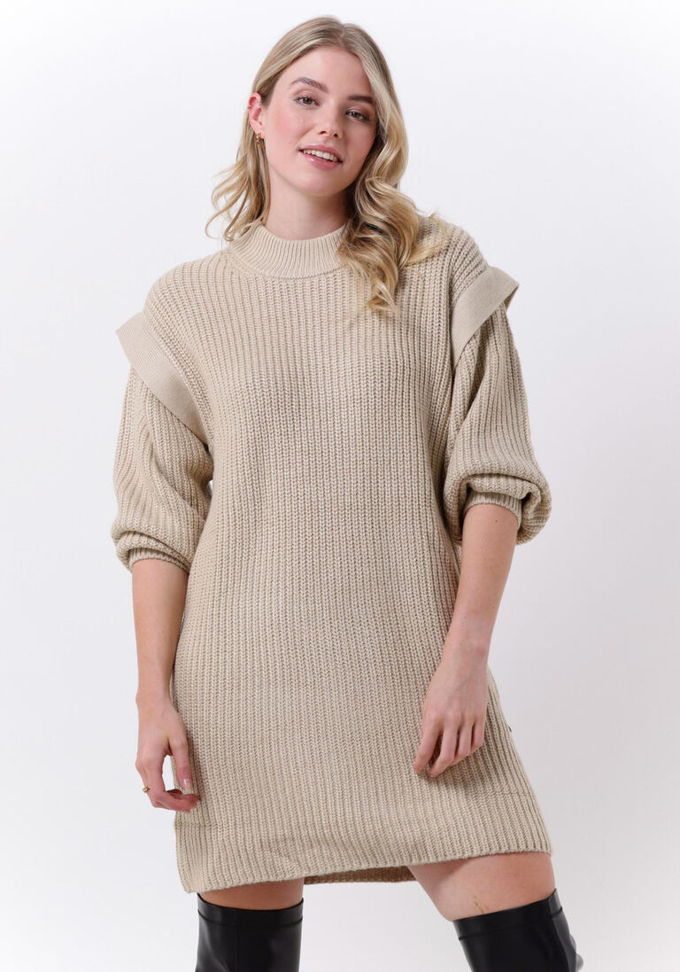 SILVIAN HEACH beige silvian heach mini jurk dress kodam