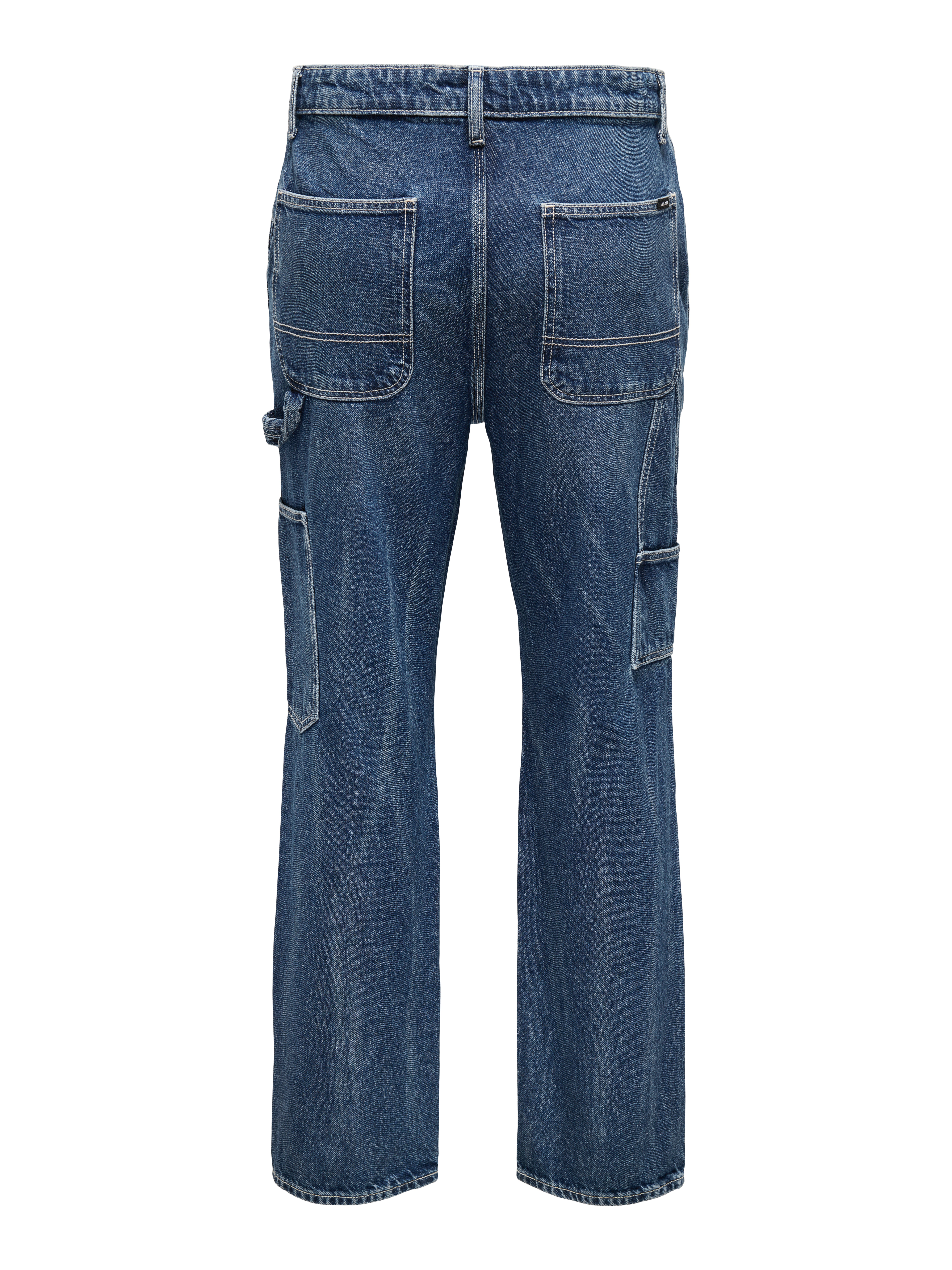 ONSEDGE Mittlere Taille Gerade geschnitten Jeans Dark Blue Denim