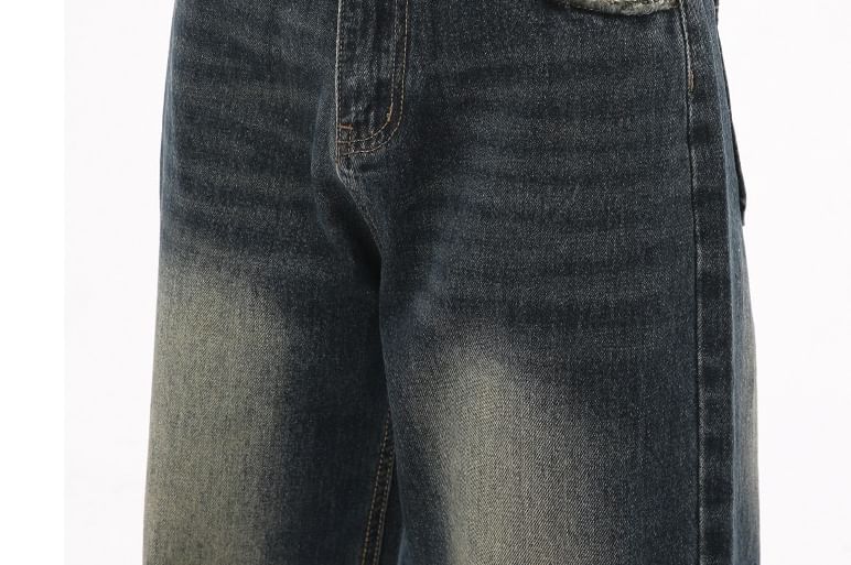 Bolgivy - Mid Waist Washed Wide Leg Jeans (Diverse designs)