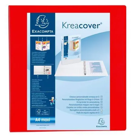 Exacompta 51845RE Ringbuch, rot