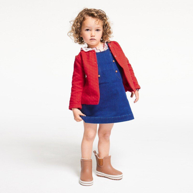 Gilet molleton rouge bébé fille Rouge